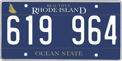 RI license plate 619964