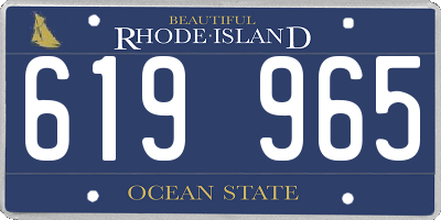 RI license plate 619965