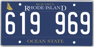 RI license plate 619969
