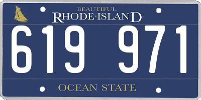 RI license plate 619971