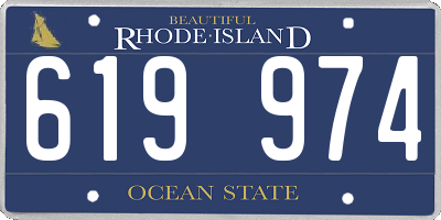 RI license plate 619974