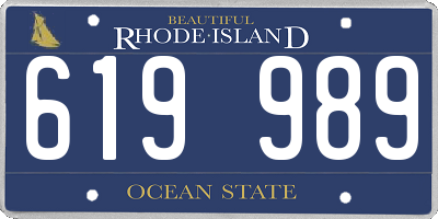 RI license plate 619989