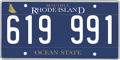 RI license plate 619991
