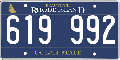 RI license plate 619992