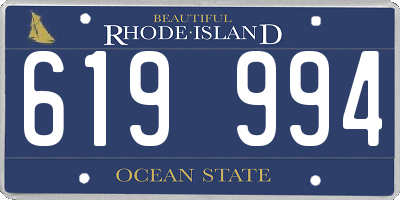 RI license plate 619994