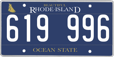 RI license plate 619996