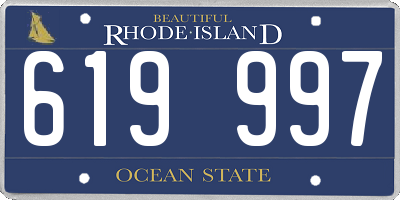 RI license plate 619997