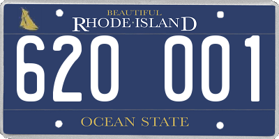 RI license plate 620001