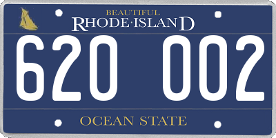 RI license plate 620002