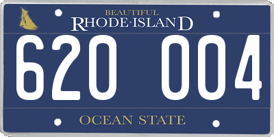 RI license plate 620004