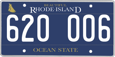 RI license plate 620006