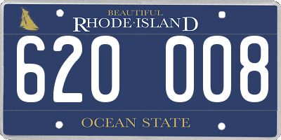 RI license plate 620008
