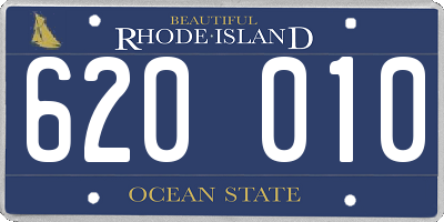 RI license plate 620010