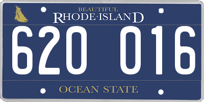 RI license plate 620016