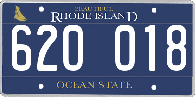 RI license plate 620018