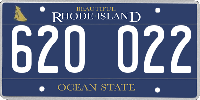 RI license plate 620022