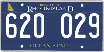 RI license plate 620029