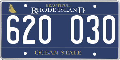RI license plate 620030