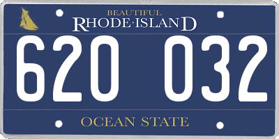 RI license plate 620032