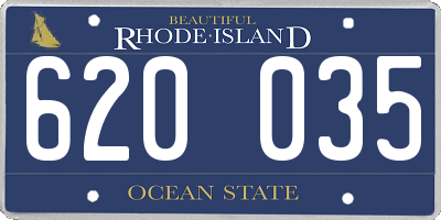 RI license plate 620035