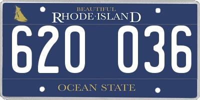 RI license plate 620036