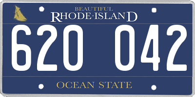 RI license plate 620042