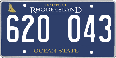 RI license plate 620043