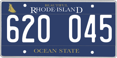 RI license plate 620045