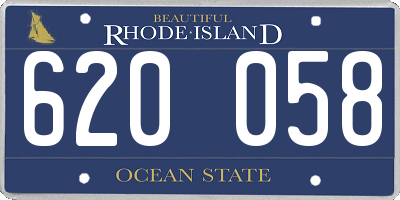 RI license plate 620058