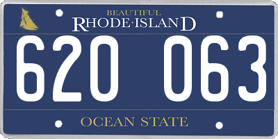 RI license plate 620063
