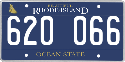 RI license plate 620066