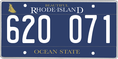 RI license plate 620071