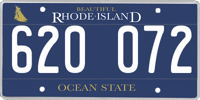 RI license plate 620072