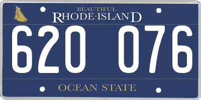 RI license plate 620076