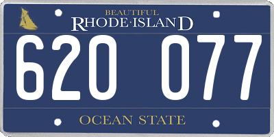 RI license plate 620077
