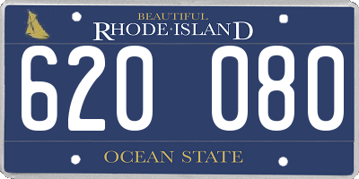 RI license plate 620080