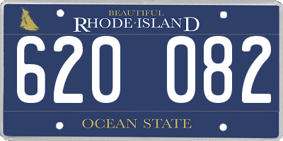 RI license plate 620082