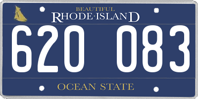 RI license plate 620083