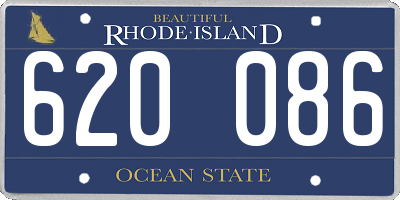 RI license plate 620086