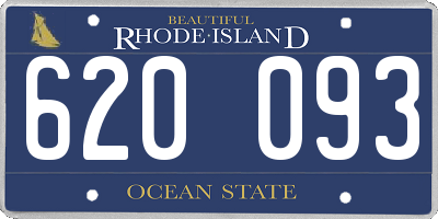 RI license plate 620093