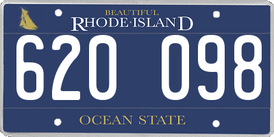 RI license plate 620098