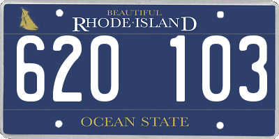 RI license plate 620103