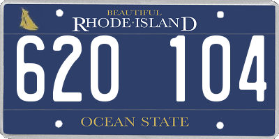 RI license plate 620104