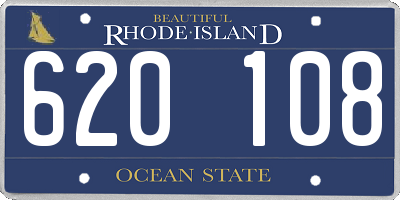 RI license plate 620108