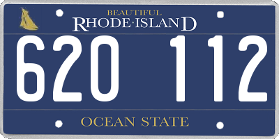 RI license plate 620112