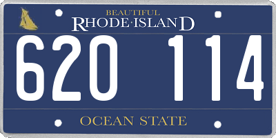 RI license plate 620114