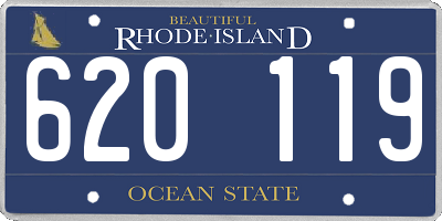 RI license plate 620119