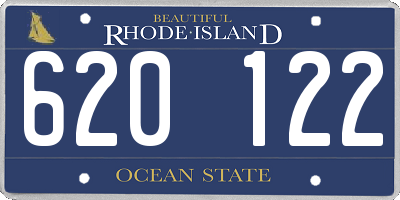RI license plate 620122
