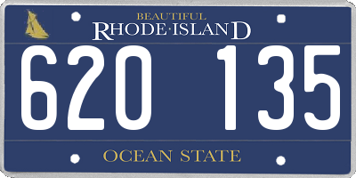 RI license plate 620135