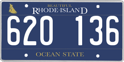 RI license plate 620136